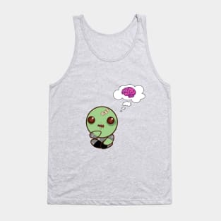 Zombie eat brain Tank Top